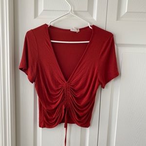 Ruched Adjustable Crop Top